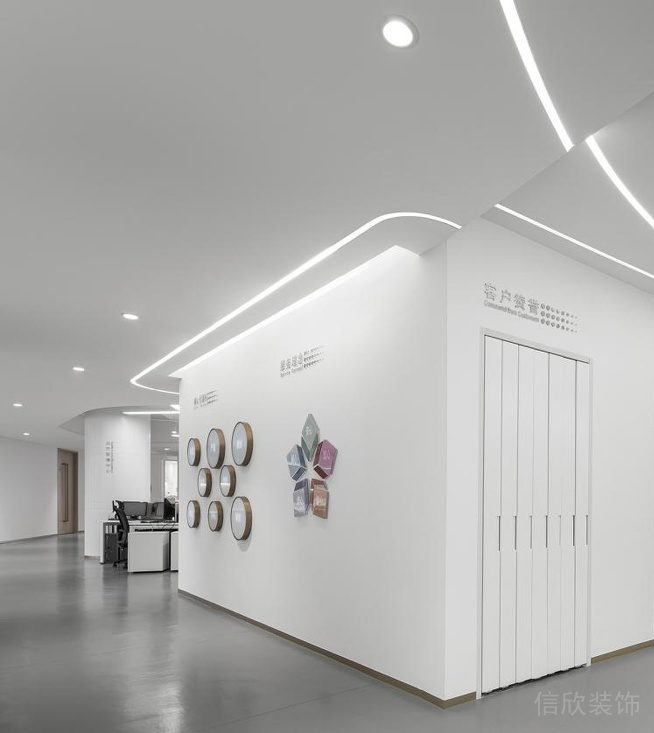 深圳龍華展滔科技大廈1600平方米現代科技風辦公室裝修案例企業文化展示背景墻 深圳龍華展滔科技大廈1600平方米現代科技風辦公室裝修案例企業文化展示背景墻