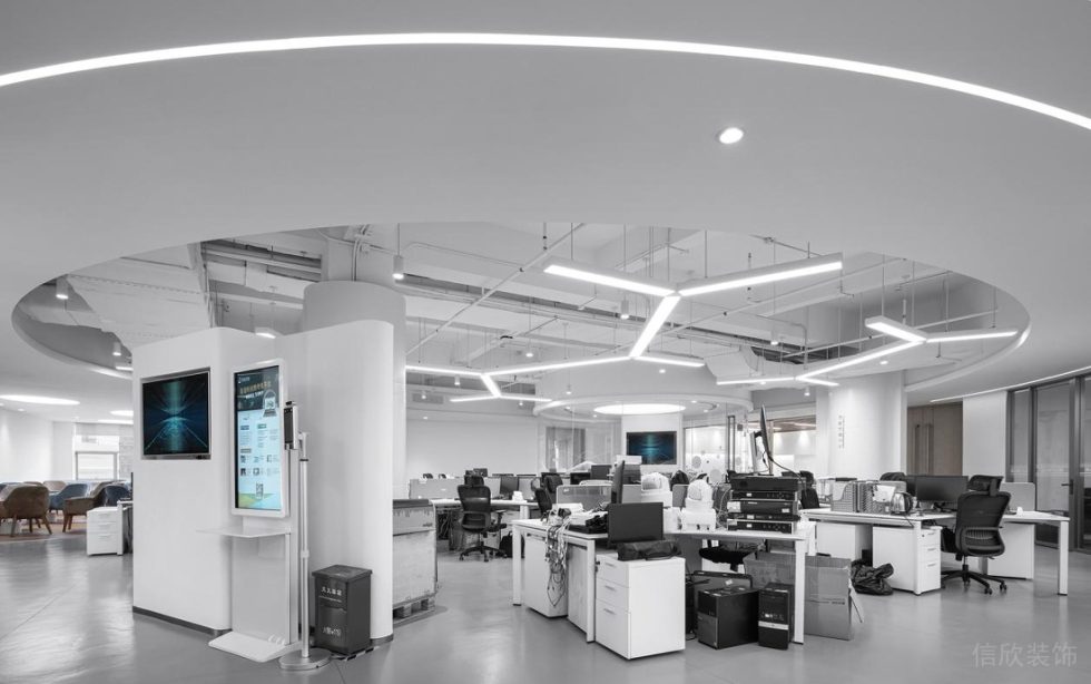 深圳龍華展滔科技大廈1600平方米現代科技風辦公室裝修案例辦公大廳 深圳龍華展滔科技大廈1600平方米現代科技風辦公室裝修案例辦公大廳