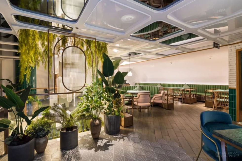 深圳南山方大城北歐輕奢風海鮮火鍋餐廳裝修案例綠植裝飾 深圳南山方大城北歐輕奢風海鮮火鍋餐廳裝修案例綠植裝飾