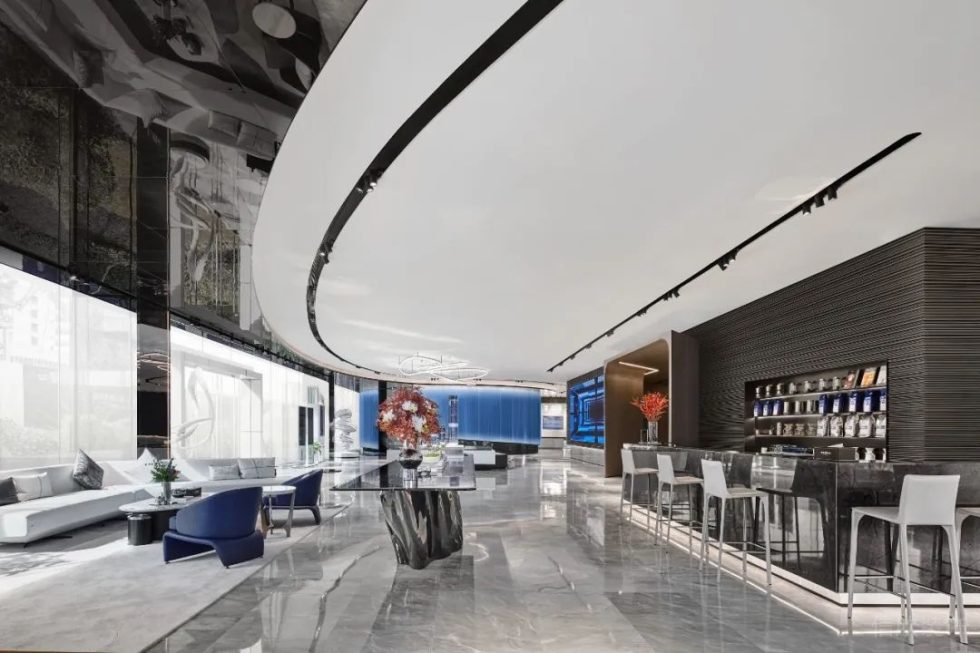 深圳南山康佳研發大廈1000平方米現代風格辦公室裝修案例接待廳 深圳南山康佳研發大廈1000平方米現代風格辦公室裝修案例接待廳