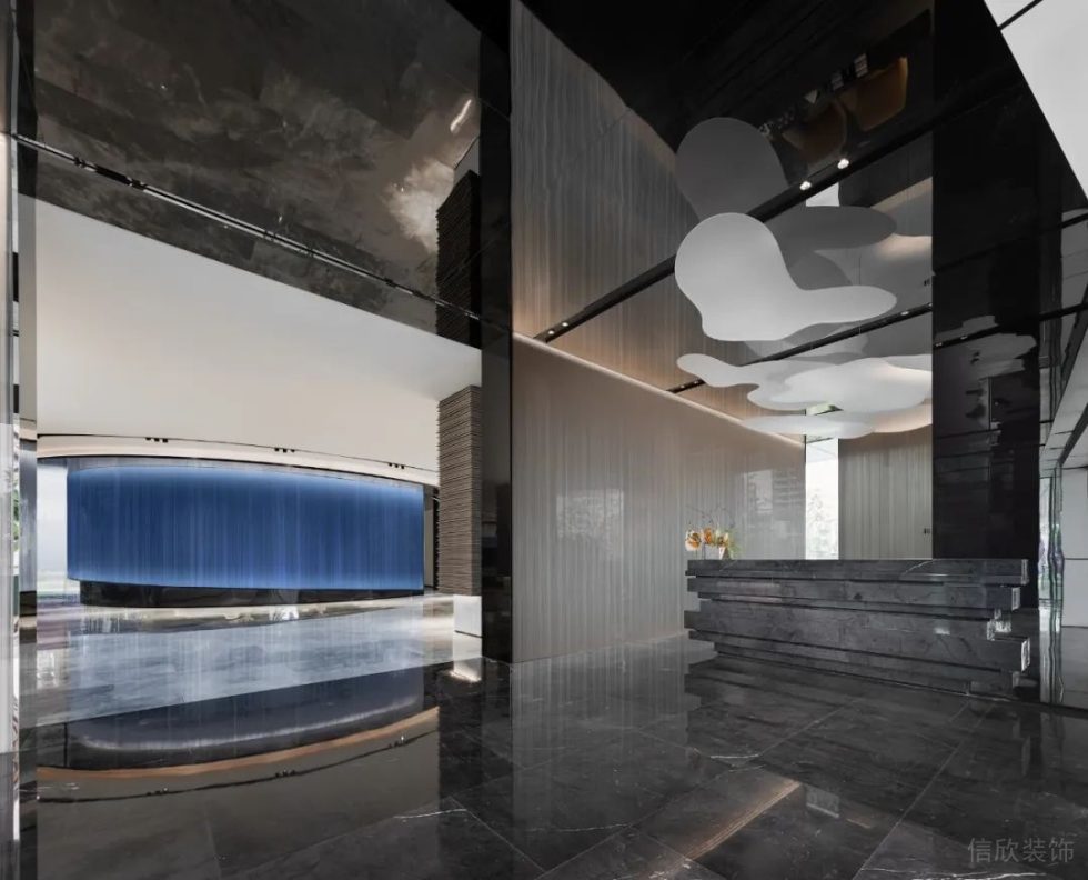 深圳南山康佳研發大廈1000平方米現代風格辦公室裝修案例前臺接待區 深圳南山康佳研發大廈1000平方米現代風格辦公室裝修案例前臺接待區