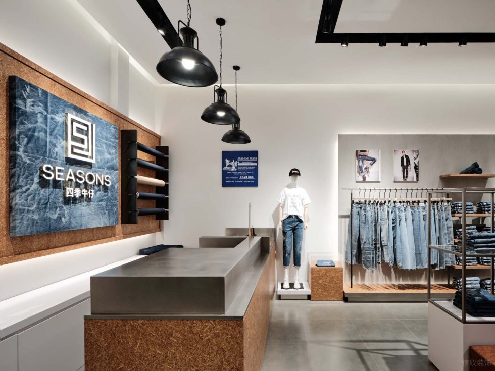 深圳市龍崗區(qū)坪地現(xiàn)代風(fēng)潮牌四季牛仔店鋪前臺裝飾設(shè)計(jì)效果圖 深圳市龍崗區(qū)坪地現(xiàn)代風(fēng)潮牌四季牛仔店鋪前臺裝飾設(shè)計(jì)效果圖