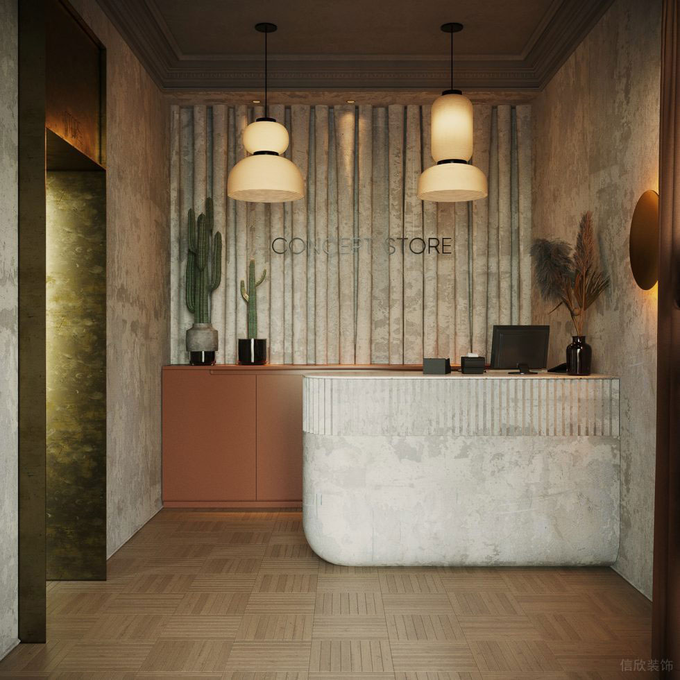 深圳市龍崗區平湖復古風定制服裝店前臺裝修設計效果圖 深圳市龍崗區平湖復古風定制服裝店前臺裝修設計效果圖