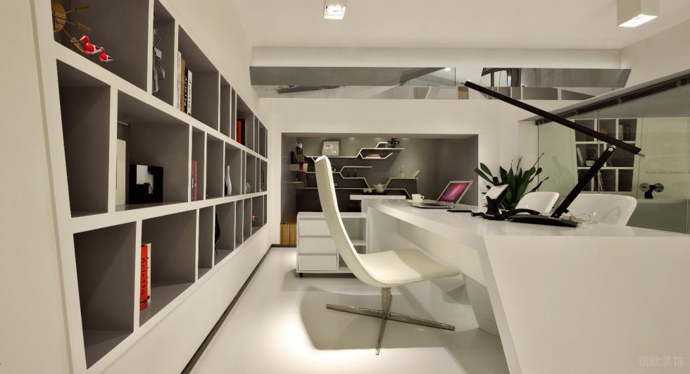 深圳寶安稻興環球科創中心350平方米現代主義科幻風loft辦公室裝修案例二層經理辦公室 深圳寶安稻興環球科創中心350平方米現代主義科幻風loft辦公室裝修案例二層經理辦公室