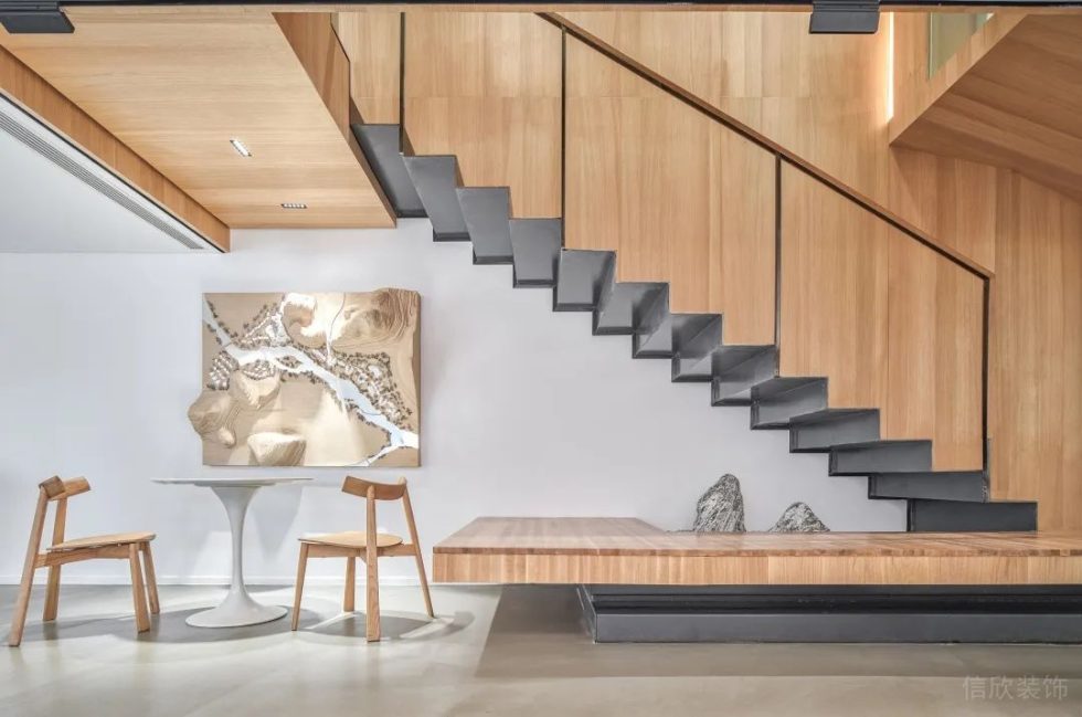 深圳寶安萬庭大廈2000平方米現代主義簡約風辦公室裝修案例樓梯間藝術景觀 深圳寶安萬庭大廈2000平方米現代主義簡約風辦公室裝修案例樓梯間藝術景觀