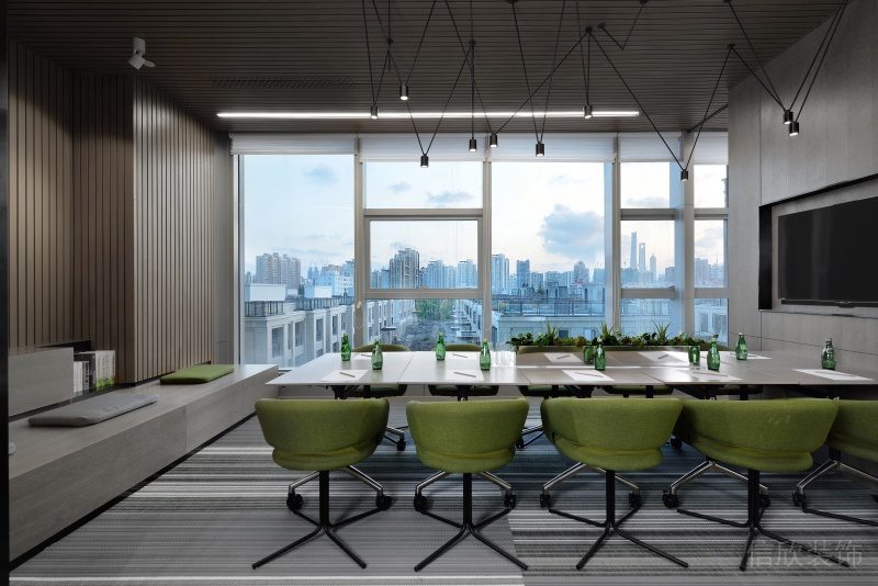 深圳寶安正中華麗中心200平方米現代主義黑白灰色調辦公室裝修案例會議室階梯式座椅 深圳寶安正中華麗中心200平方米現代主義黑白灰色調辦公室裝修案例會議室階梯式座椅