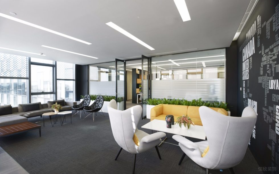 深圳福田大百匯廣場3500平方米工業(yè)主義現(xiàn)代風辦公室裝修案例會客接待室 深圳福田大百匯廣場3500平方米工業(yè)主義現(xiàn)代風辦公室裝修案例會客接待室