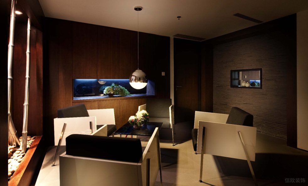 深圳羅湖百仕達(dá)大廈800平方米簡約新中式風(fēng)格辦公室裝修案例會(huì)客室