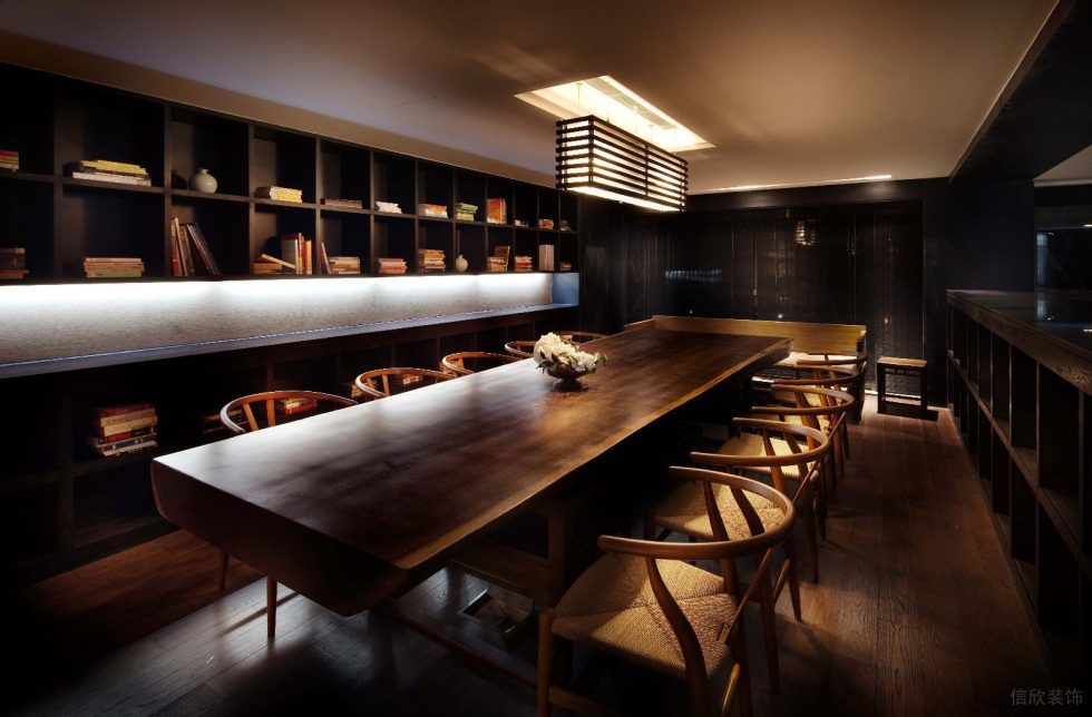 深圳羅湖百仕達(dá)大廈800平方米簡約新中式風(fēng)格辦公室裝修案例小型會(huì)議室