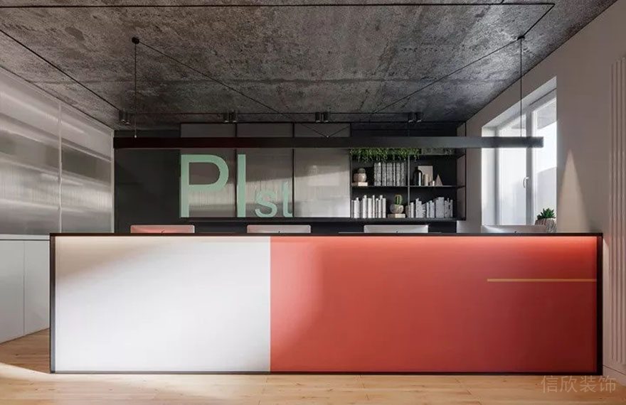 深圳羅湖中民時代廣場150平方米多彩簡約風(fēng)辦公室裝修案例辦公區(qū)紅白色半高圍擋 深圳羅湖中民時代廣場150平方米多彩簡約風(fēng)辦公室裝修案例辦公區(qū)紅白色半高圍擋