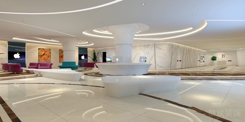 武漢愛馨口腔牙科診所候診大廳裝修設(shè)計(jì)