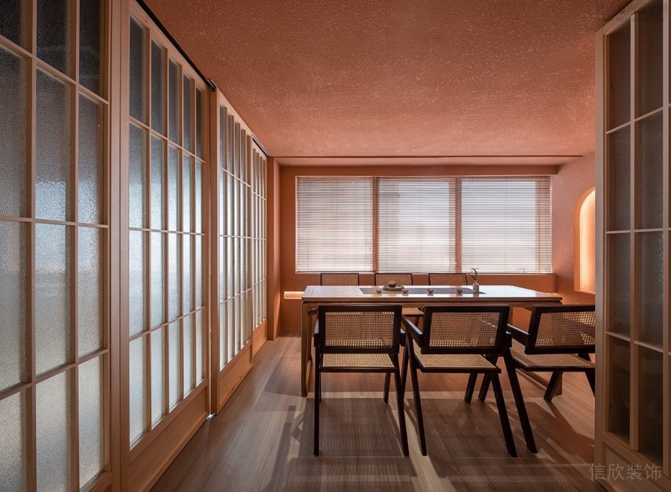 深圳寶安現(xiàn)代風茶館木色茶室裝修設計