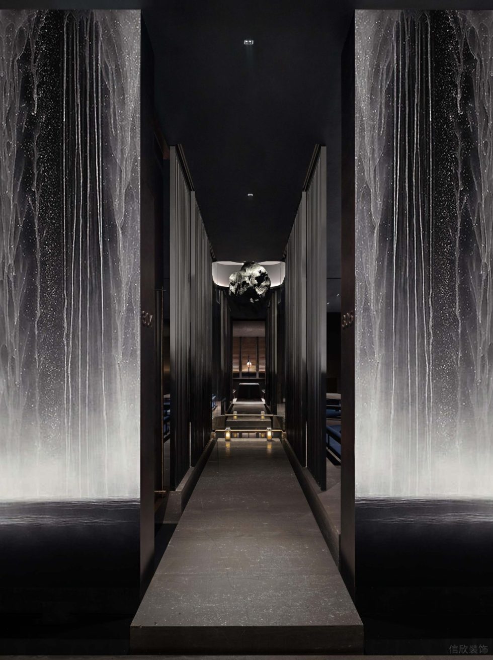 深圳羅湖簡雅日料餐廳靈動包廂過道裝修設計