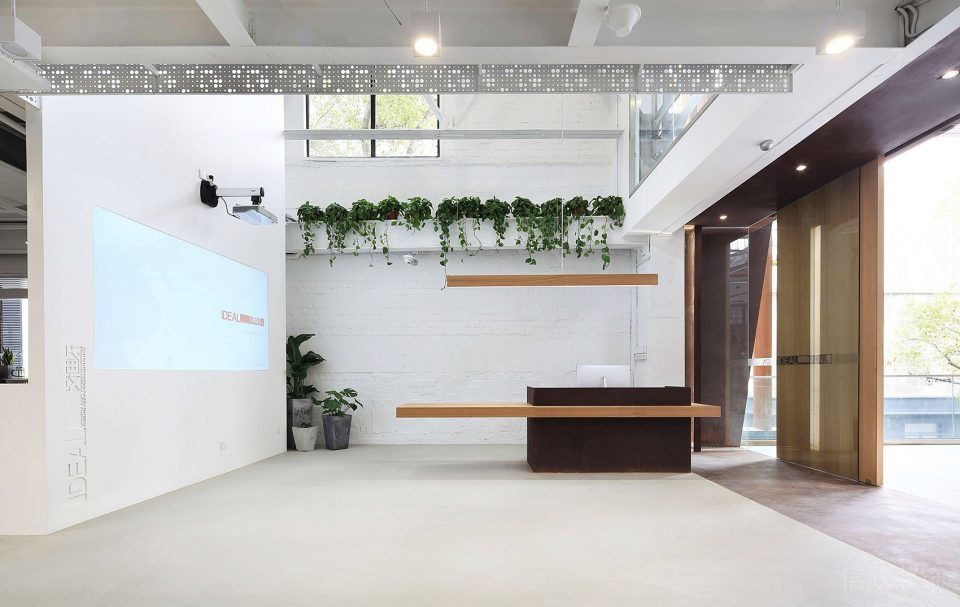 深圳南山佳嘉豪商務(wù)大廈1000平方米簡(jiǎn)約式工業(yè)混搭風(fēng)辦公室裝修案例前廳