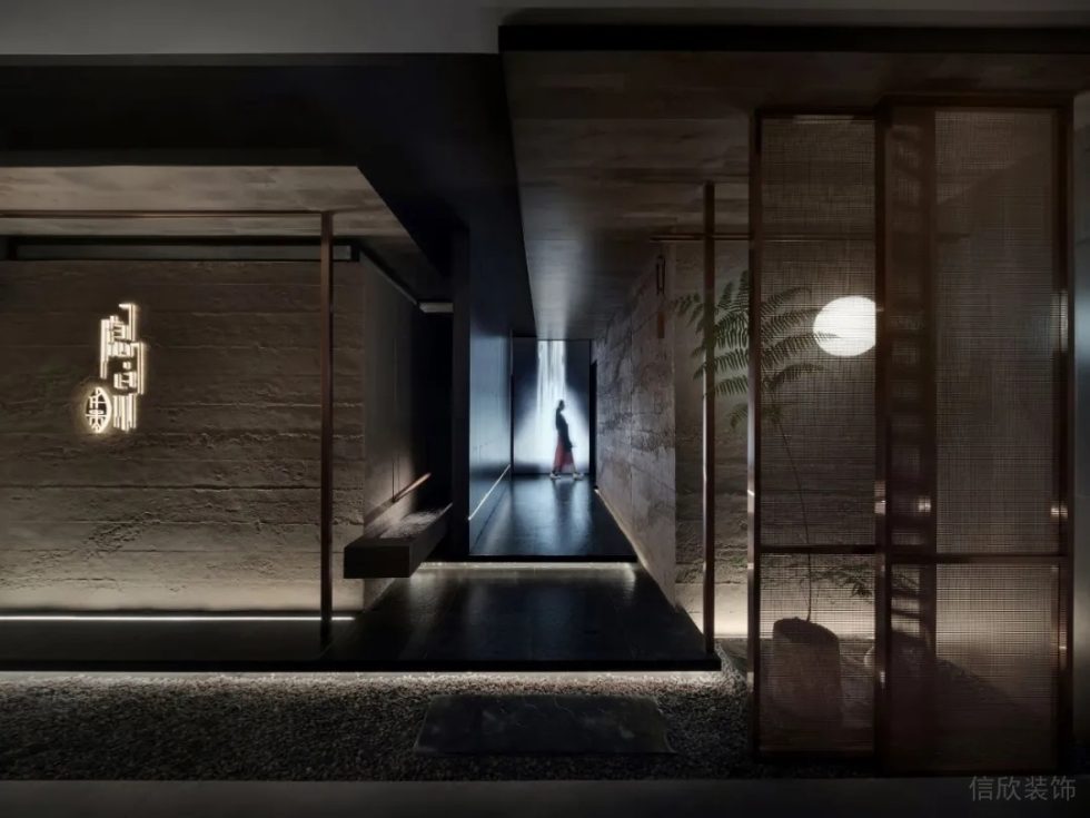 深圳南山區(qū)黑金新中式茶樓外立面裝飾設計