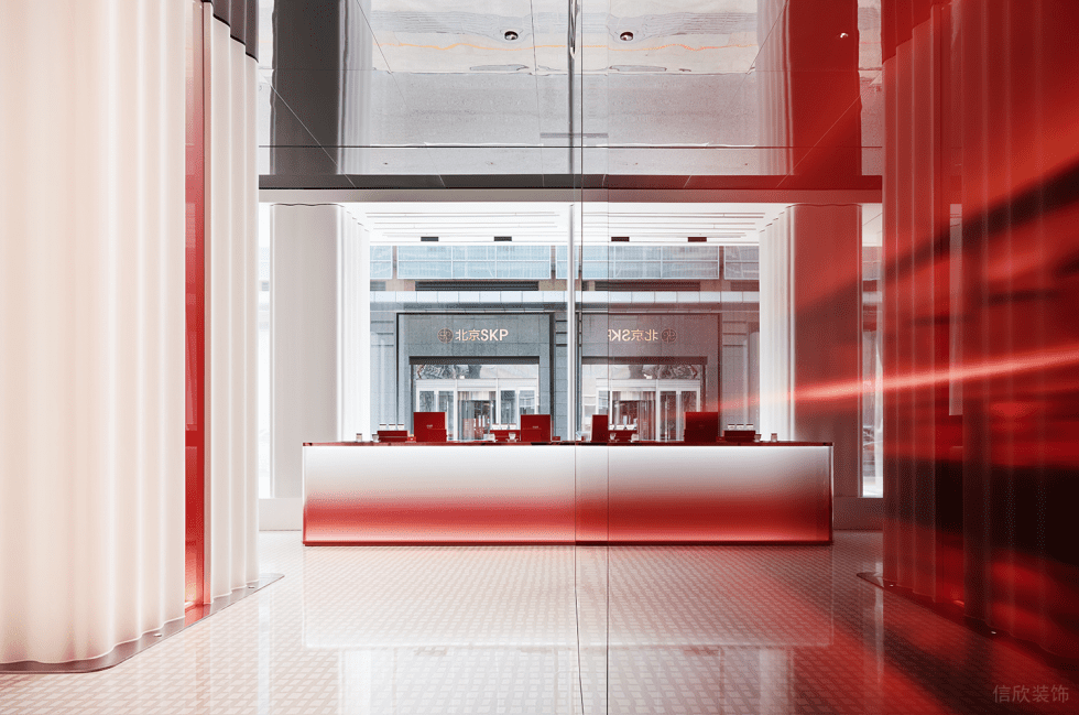 深圳市龍崗區(qū)布吉小仙燉鮮燉燕窩專賣店旗艦店裝修設(shè)計(jì)-紅白漸變色前臺(tái)二 深圳市龍崗區(qū)布吉小仙燉鮮燉燕窩專賣店旗艦店裝修設(shè)計(jì)-紅白漸變色前臺(tái)二