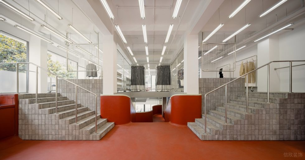 深圳市龍崗區平湖工業風服裝店裝修設計-紅色工業風二層 深圳市龍崗區平湖工業風服裝店裝修設計-紅色工業風二層