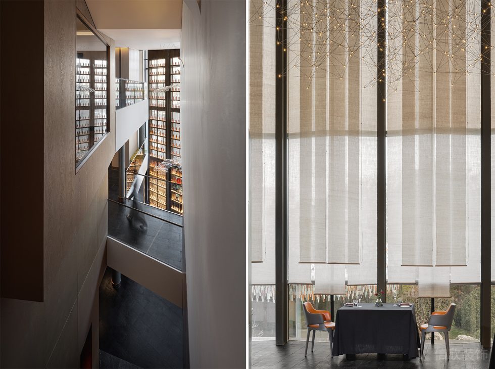 深圳市龍崗區新中式風格餐廳封頂式采光區域裝修設計