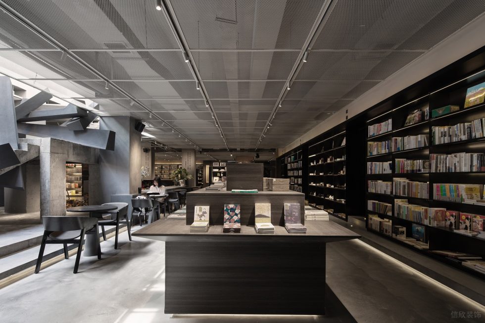 深圳市羅湖區翠竹止間麓山南現代風書店裝修設計實景圖-咖色實木燈帶島臺 深圳市羅湖區翠竹止間麓山南現代風書店裝修設計實景圖-咖色實木燈帶島臺