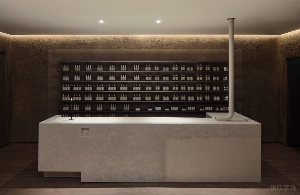 深圳市羅湖區東門現代風香薰店裝修設計實景效果圖-淺色水泥澆筑前臺 深圳市羅湖區東門現代風香薰店裝修設計實景效果圖-淺色水泥澆筑前臺