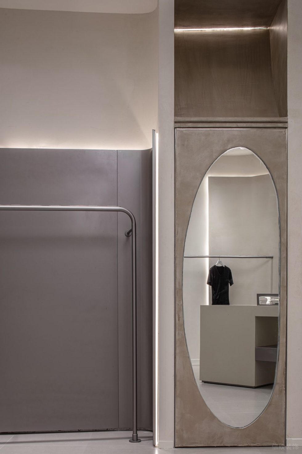 深圳市龍華區(qū)觀瀾服裝買(mǎi)手店裝修設(shè)計(jì) 穿衣鏡