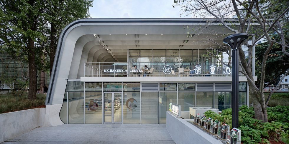 深圳市南山區南油中石化加油站實景效果圖-零售商店正立面 深圳市南山區南油中石化加油站實景效果圖-零售商店正立面