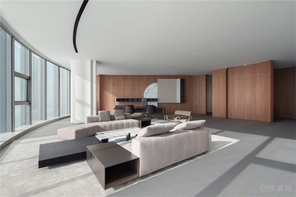 萬庭大廈時尚簡約風(fēng)辦公室裝修案例 經(jīng)理辦公室