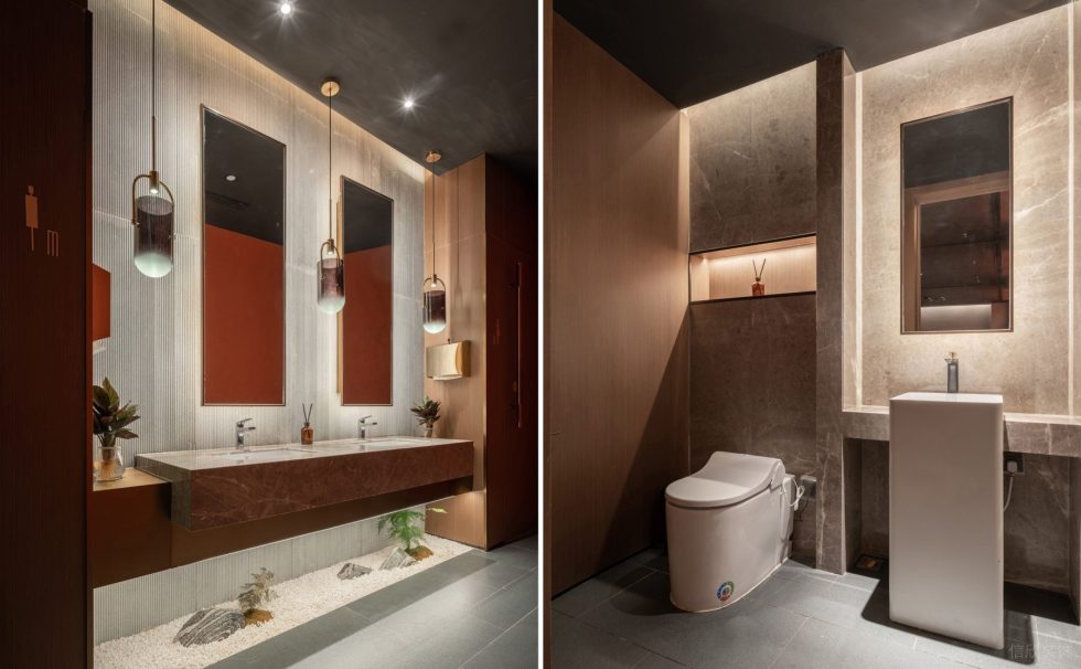 工業(yè)風火鍋店簡約衛(wèi)生間裝修設計