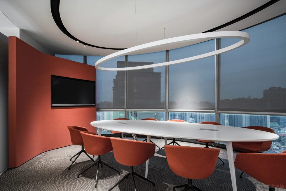 紅白色現代風辦公室裝修設計紅白色會議室 紅白色現代風辦公室裝修設計紅白色會議室