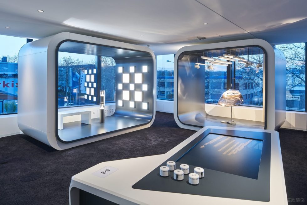 科技主義現代風辦公室裝修設計灰白色展廳 科技主義現代風辦公室裝修設計灰白色展廳