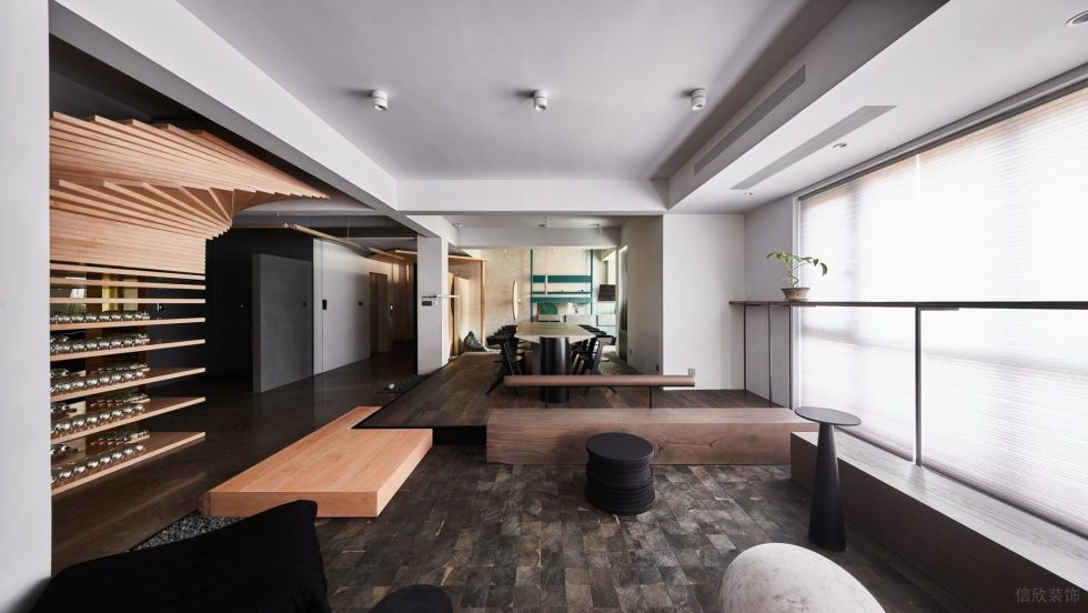 木質簡約風辦公室裝修設計深木色茶水休閑廳 木質簡約風辦公室裝修設計深木色茶水休閑廳