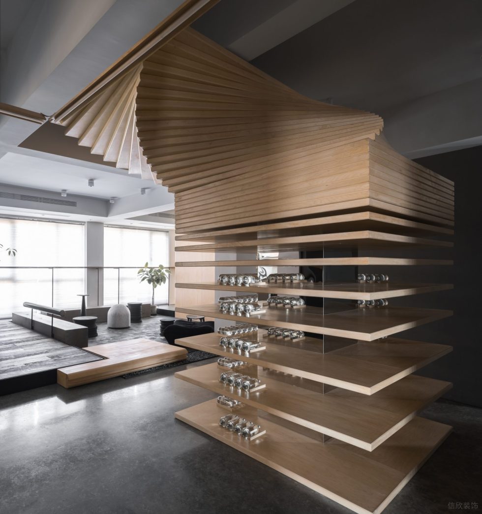 木質簡約風辦公室裝修設計原木色藝術裝置 木質簡約風辦公室裝修設計原木色藝術裝置