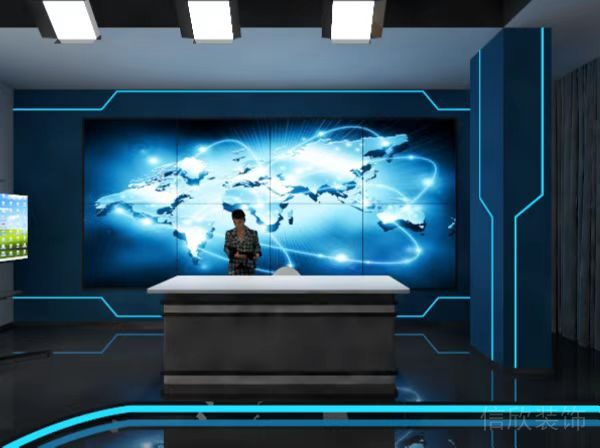 南寧工商銀行演播廳演播臺裝修設(shè)計