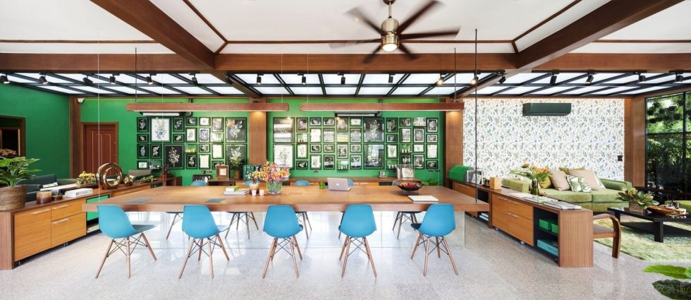 暖色田園風辦公室裝修設計暖木色辦公區 暖色田園風辦公室裝修設計暖木色辦公區