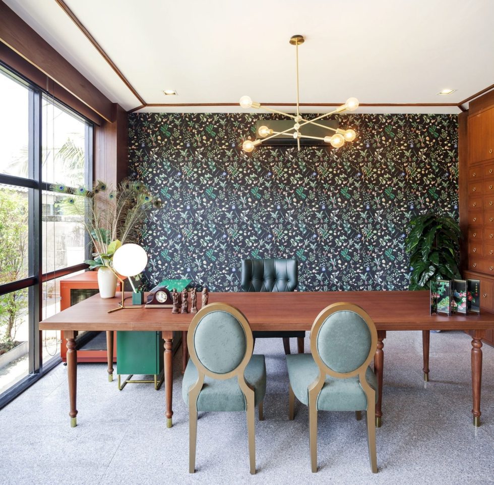 暖色田園風辦公室裝修設計暖木色工作臺 暖色田園風辦公室裝修設計暖木色工作臺