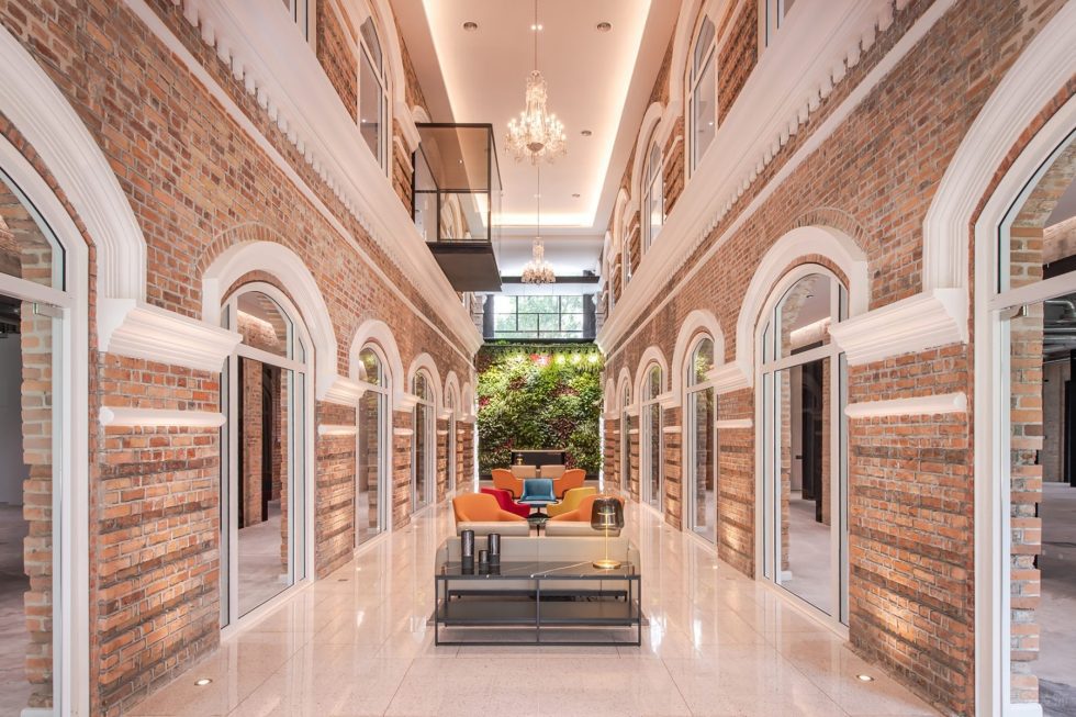 歐式工業(yè)風(fēng)辦公室裝修案例 歐式接待區(qū)