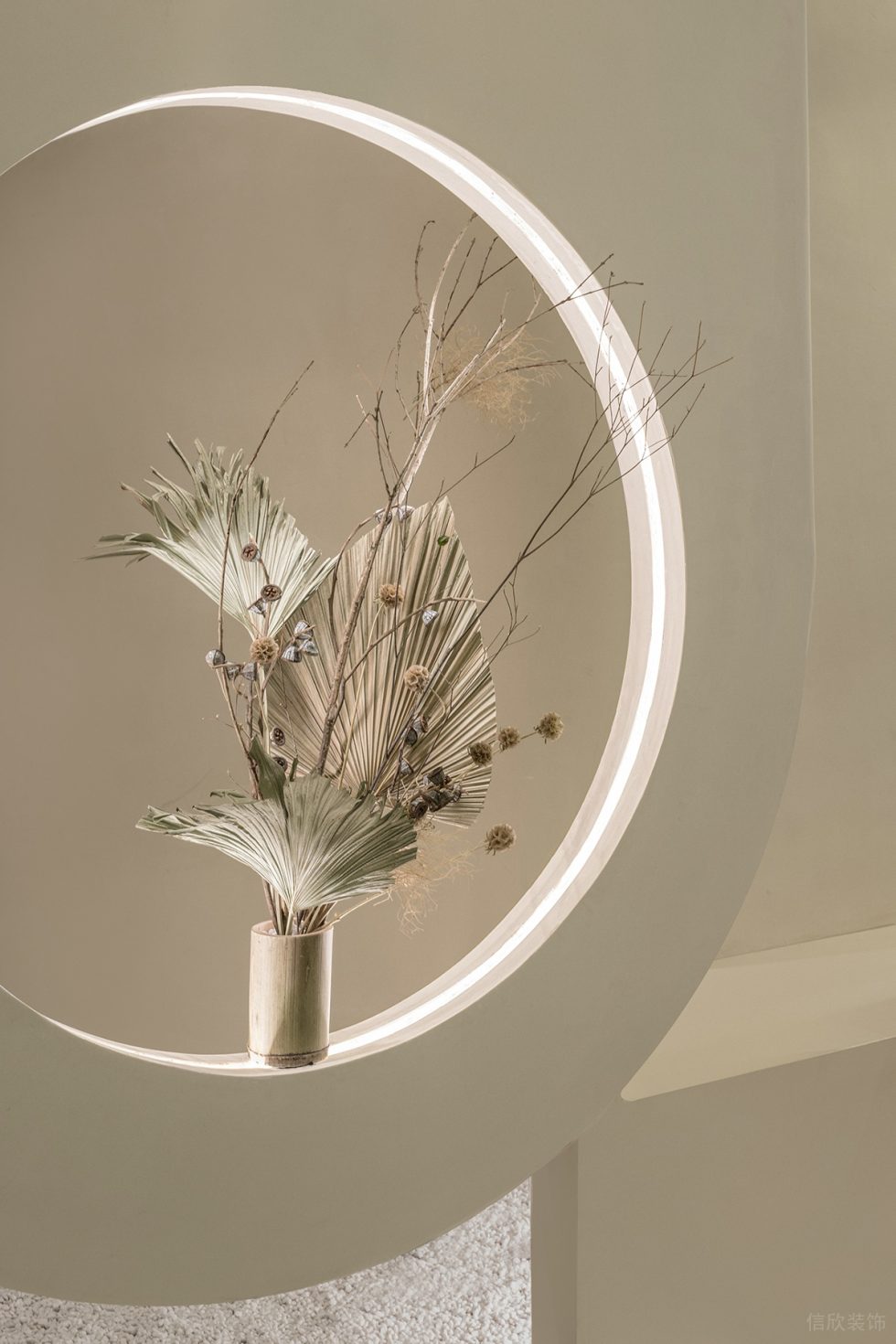 素雅白色甜品店白色植物裝修設計