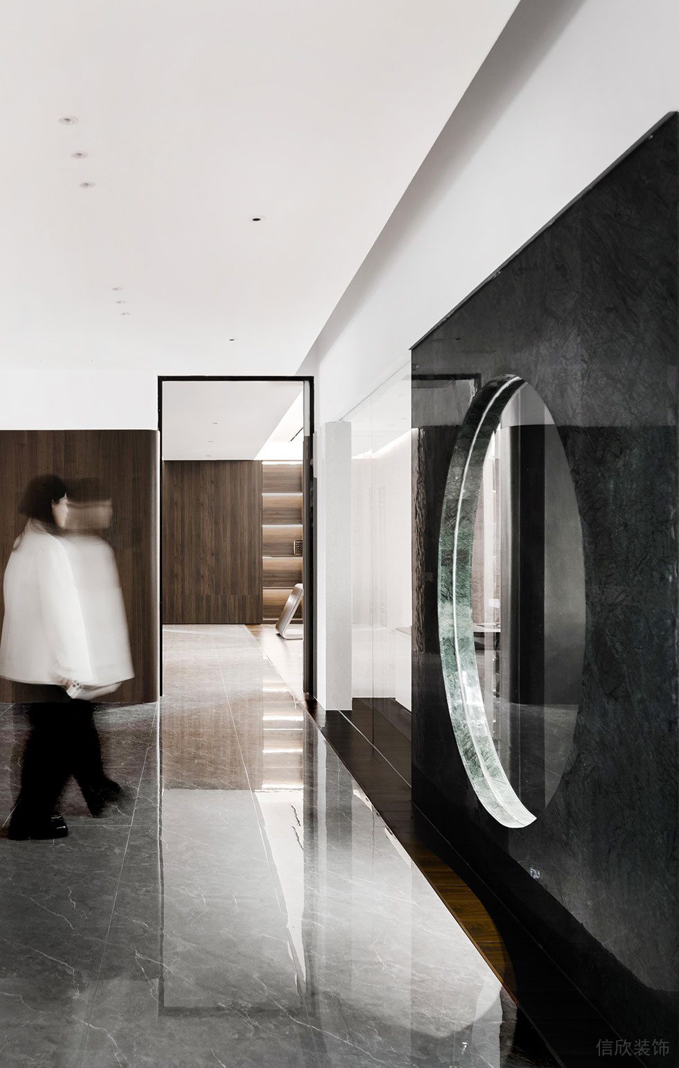 深圳南山科技園中航工業(yè)南航大廈新中式原木風(fēng)辦公室裝修 走廊