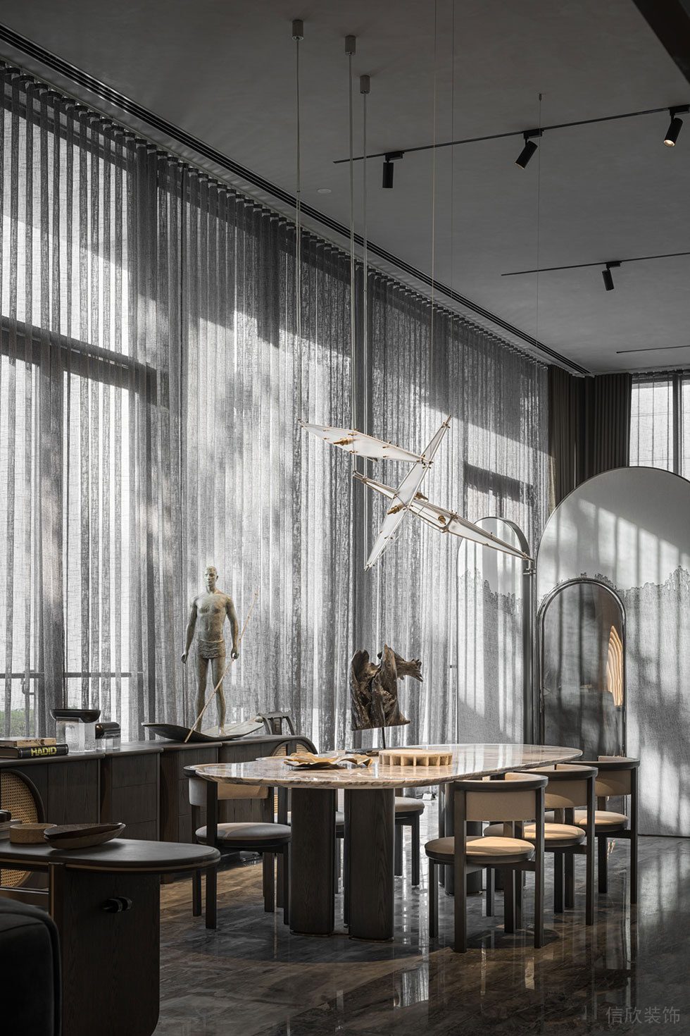 深圳南山區華僑城智慧廣場現代簡約時尚風格辦公室裝修設計方案 接待洽談室