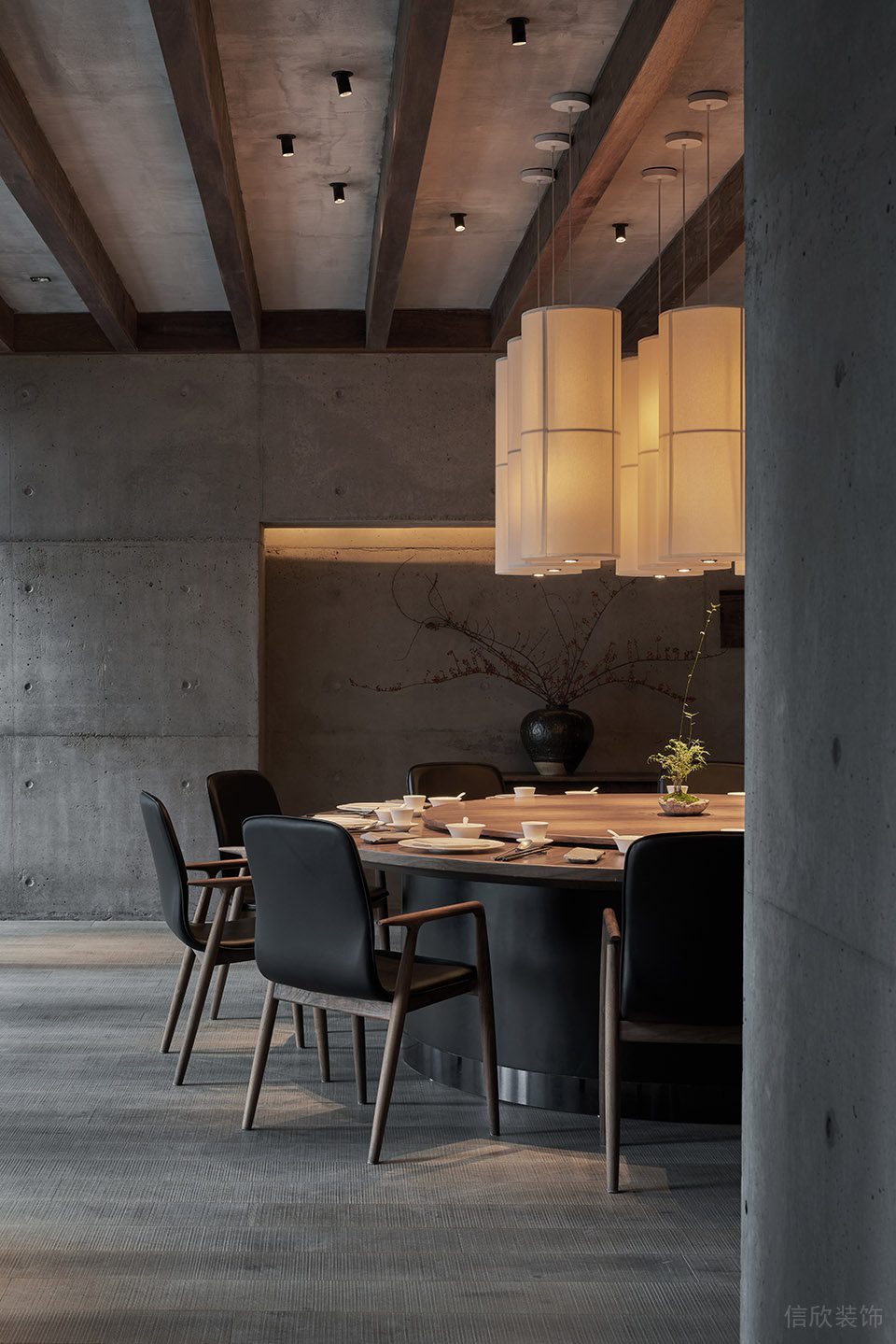 原始簡(jiǎn)單素雅中餐廳包廂區(qū)裝修效果圖