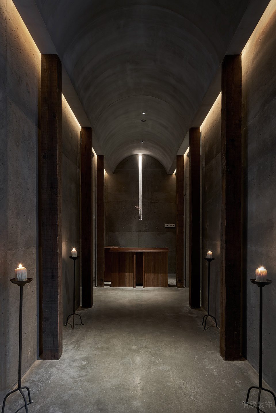 原始簡(jiǎn)單素雅中餐廳接待區(qū)通道裝修效果圖