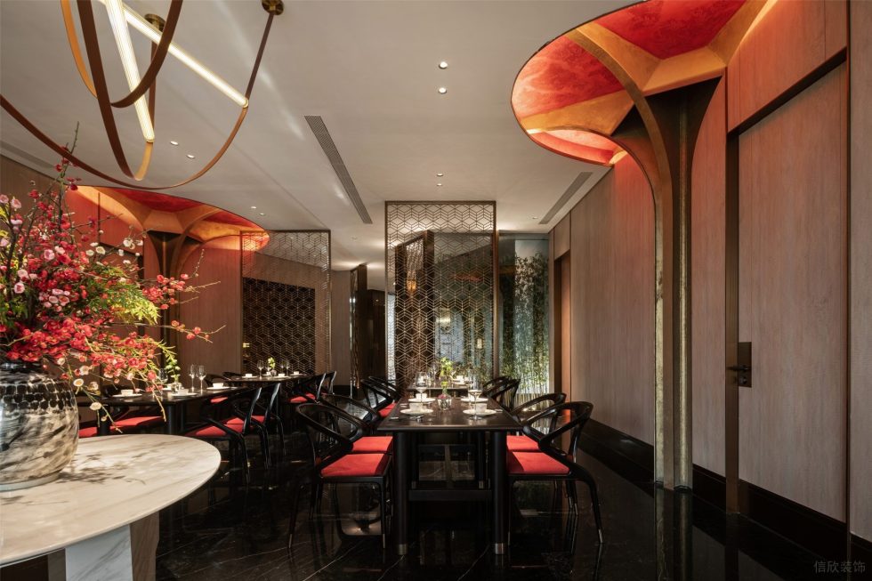 雅致高端中餐廳典雅公共就餐區(qū)裝效果圖