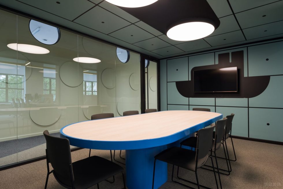 奇趣簡約風辦公室裝修設計淡綠色會議室 奇趣簡約風辦公室裝修設計淡綠色會議室