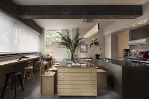 淡色簡約風辦公室裝修設計休閑接待廳效果圖