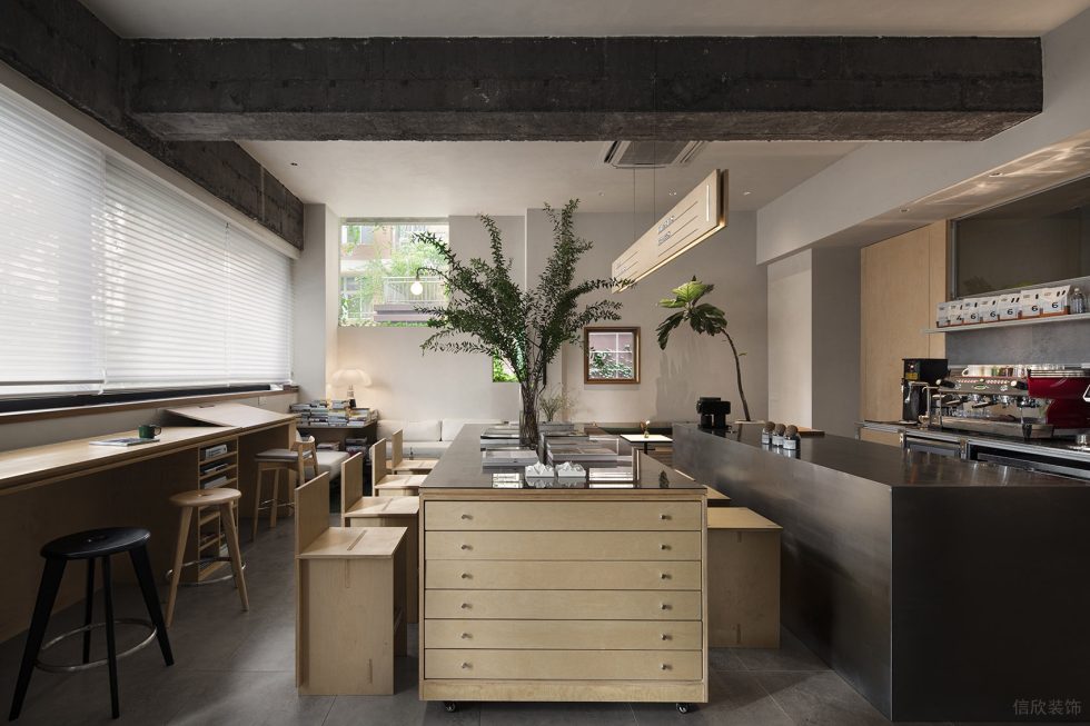 淡色簡約風辦公室裝修設計休閑接待廳效果圖