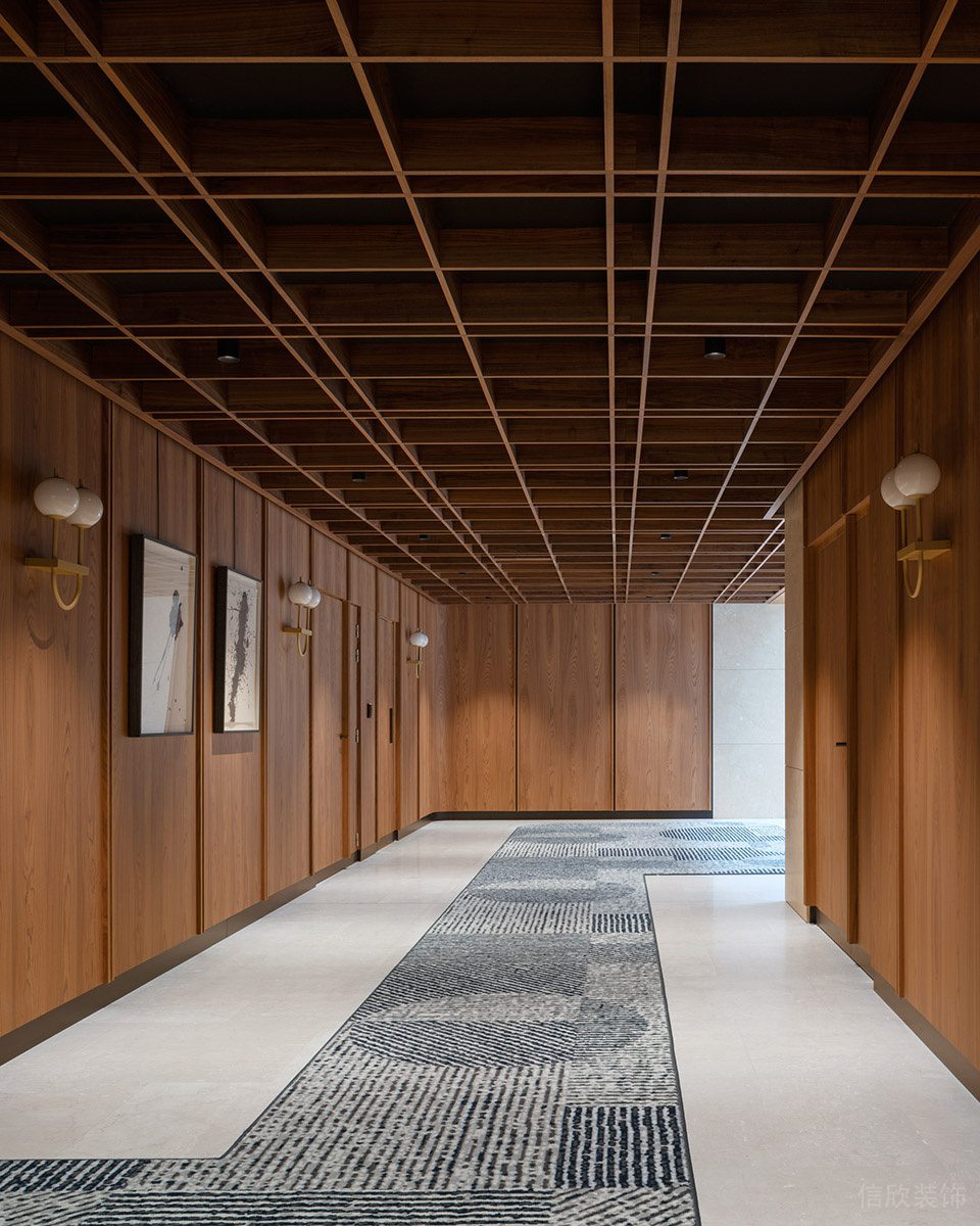 暖色調簡約風辦公室裝修設計暖木色過道 暖色調簡約風辦公室裝修設計暖木色過道