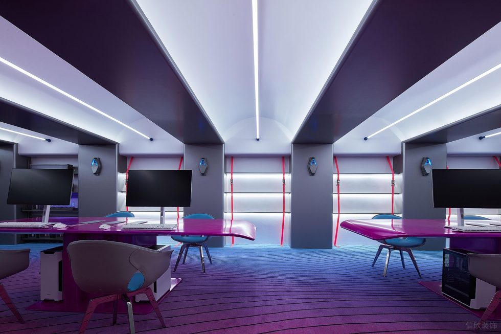 賽博朋克風(fēng)格辦公室裝修設(shè)計(jì)漸變色地毯 賽博朋克風(fēng)格辦公室裝修設(shè)計(jì)漸變色地毯