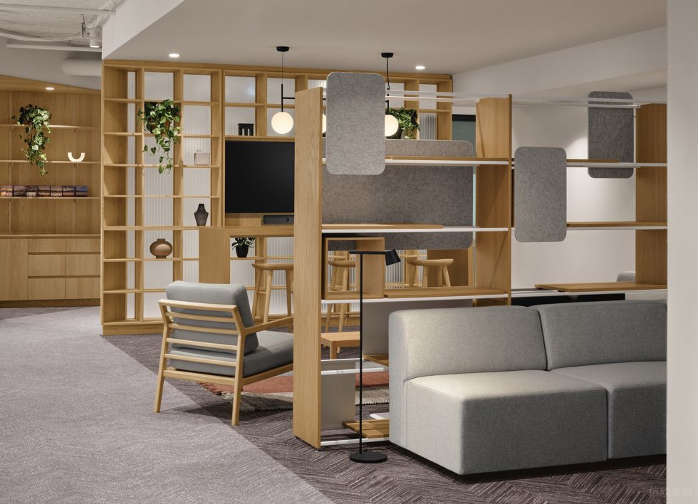 清新現代風辦公室裝修設計原木色休閑接待區 清新現代風辦公室裝修設計原木色休閑接待區