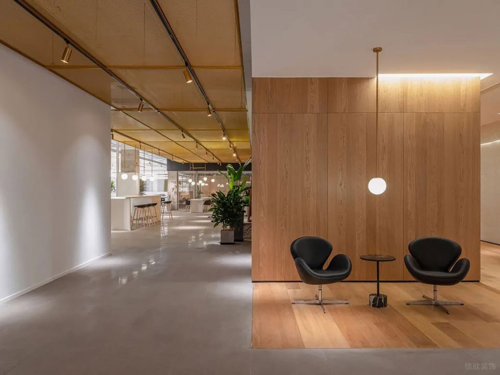 白木色簡約風辦公室裝修設計木紋色休閑區 白木色簡約風辦公室裝修設計木紋色休閑區