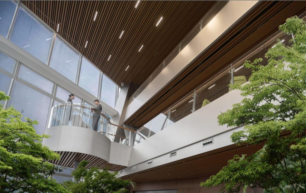 高級(jí)灰現(xiàn)代簡(jiǎn)約風(fēng)辦公室裝修設(shè)計(jì)銀色圓環(huán)形休閑平臺(tái) 高級(jí)灰現(xiàn)代簡(jiǎn)約風(fēng)辦公室裝修設(shè)計(jì)銀色圓環(huán)形休閑平臺(tái)